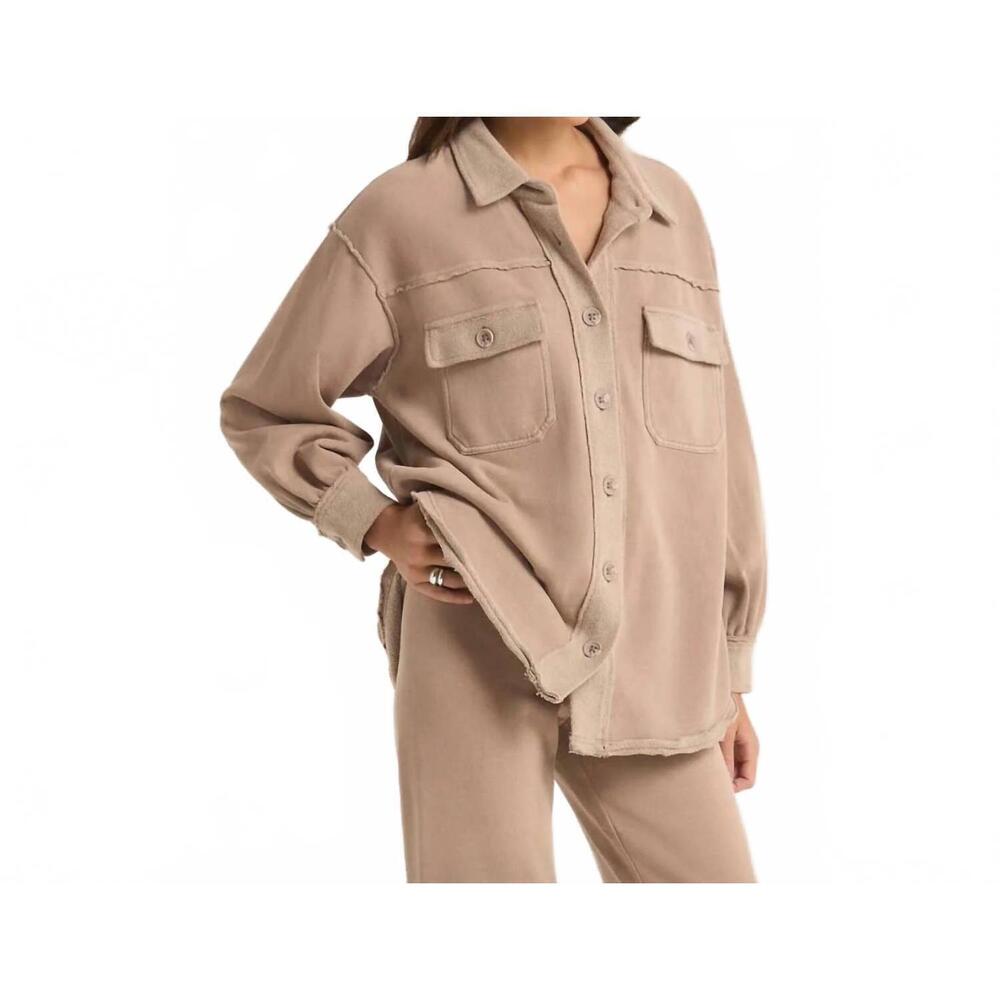 NEW Z SUPPLY abbott longline jacket in latte